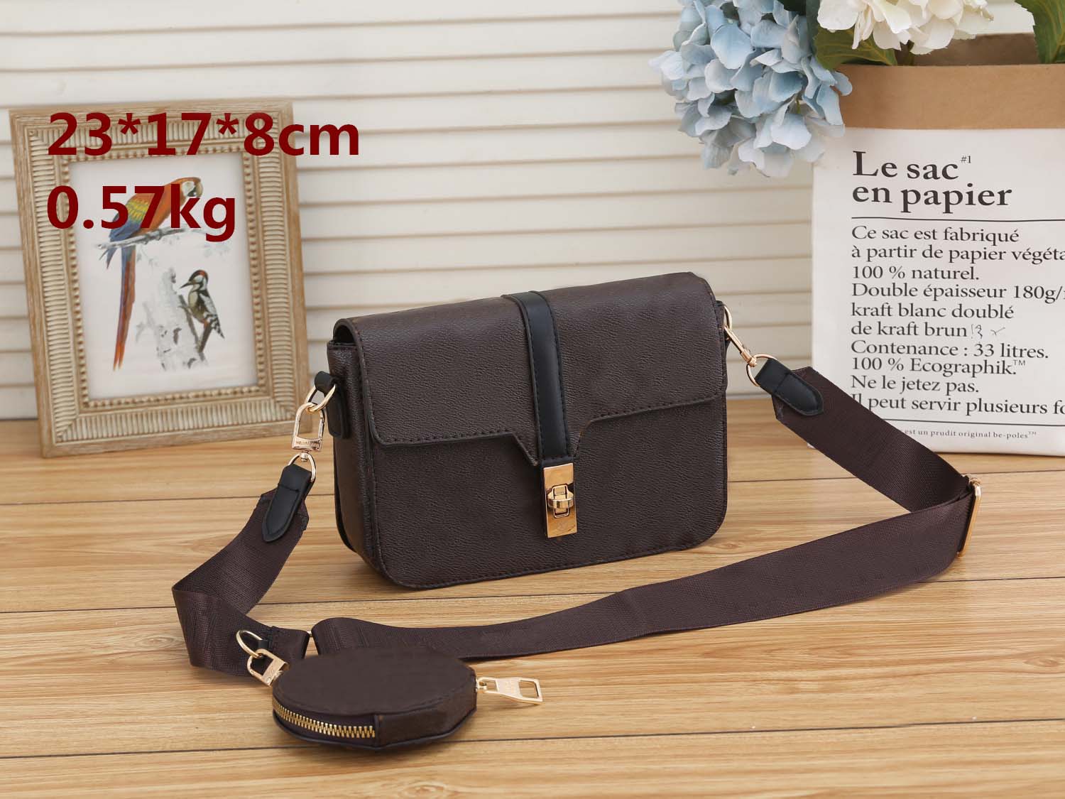 

Fashion women's bag sale high quality genuine leather Clover Classic embossed print handbag pochette shoulder crossbody messenger bags, Difference price no bag