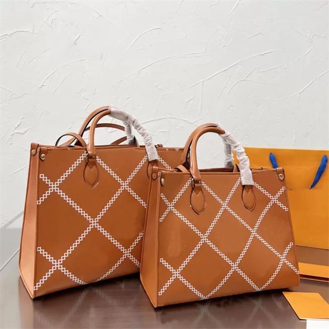 

Designers On the go Handbag Large Tote Shopping Bags Medium Long Strap Shoulder Bag Letter Pattern Leather, Black