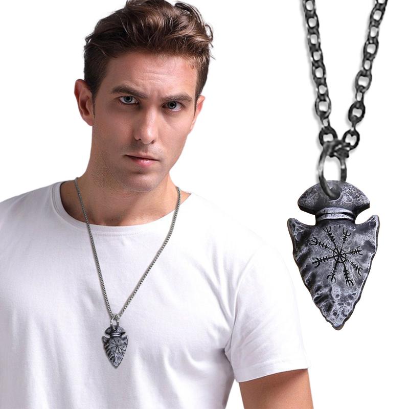 

Pendant Necklaces 2022 Special Offer Men's Fashion Necklace Rune Compass Ornaments Accessories
