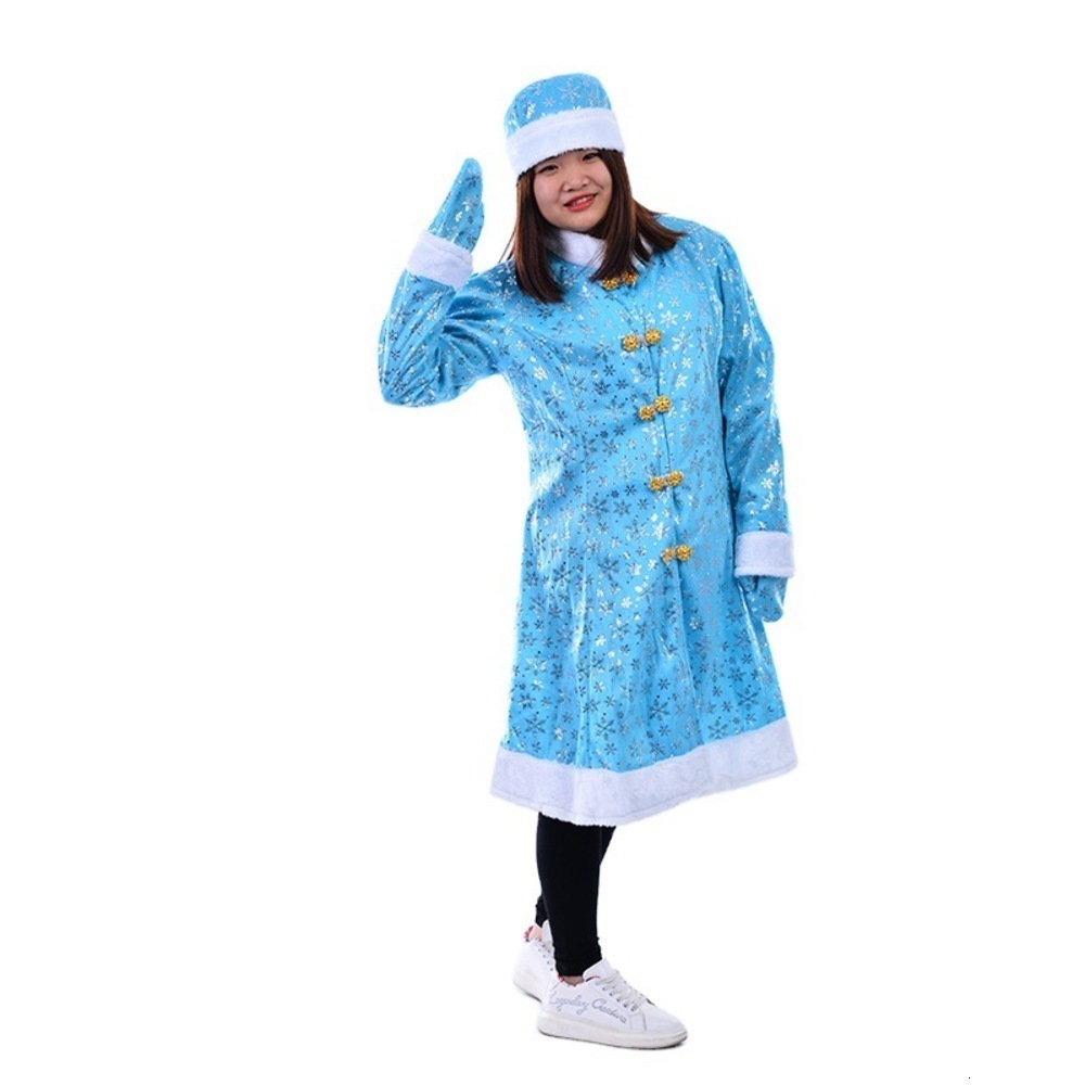 

Casual Dresses Physical costume mobile phone store supermarket activity Cosplay women's Christmas Drs, Blue
