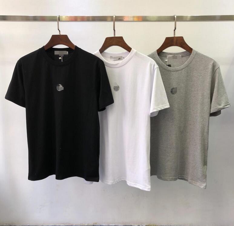 

Fashion 2021 Summer ISLAND Men Trendy STONE Cotton T-Shirt Mens Casual Logo Long Sleeve Couple Loose Male Short, White;black