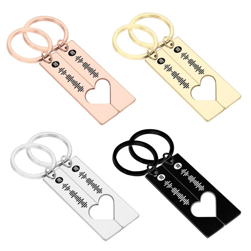 

Keychains 95AB Personalized Spotify Code Key Chain Ring Custom Scannable Music