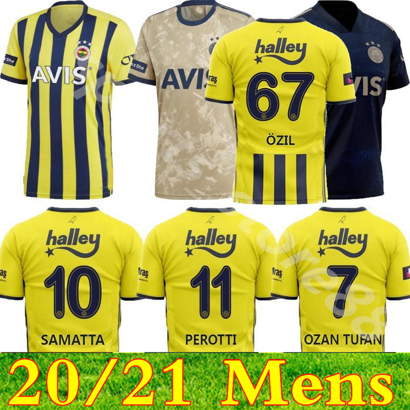 

2021 Turkey Fenerbahce soccer jersey home away 3rd Samatta Kahveci Tufan Perotti Özil 20 21 football shirt, Colour 2
