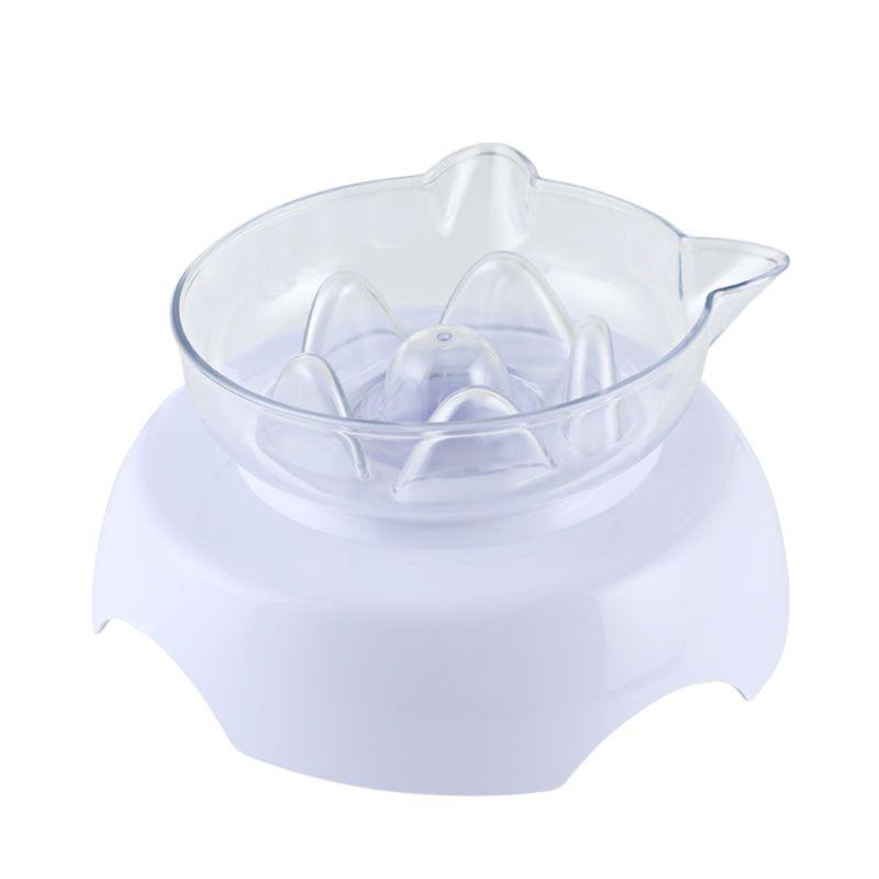 

Cat Bowls & Feeders 2021 Pet Food Water Bowl Dog Raised 15 Degree Tilt Neck Guard Stand Slow Feeder