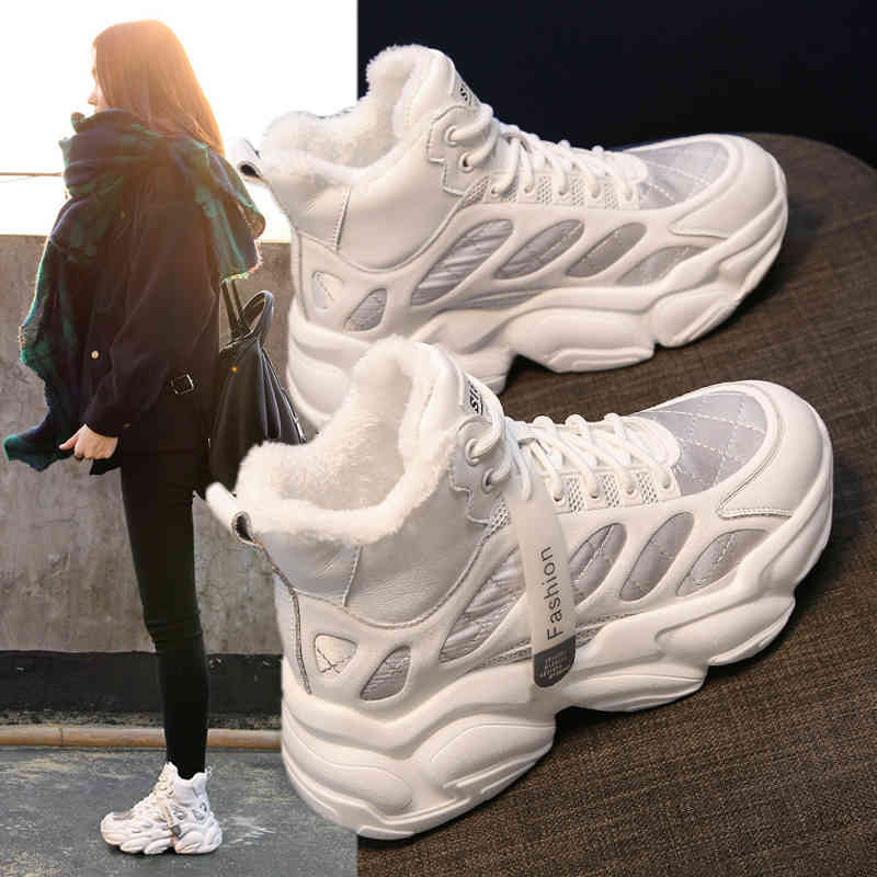 

Dress Shoes Female chunky shoes, plush platform for women, high winter 85IG, 1# packing bag