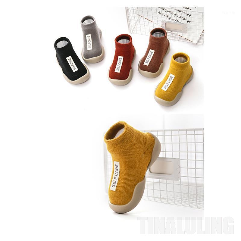 

First Walkers Children Breathable Cotton Knitted Shoes Born Anti-slip Floor Socks Unisex Baby Kids Indoor Non-Skid Rubber, Ja01