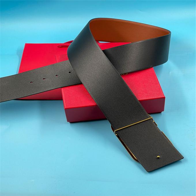 

2021 Men's Fashion Designer Belt Women's leather Luxury buckle 7.0cm broadband gift box 100-120cm, Belt and box