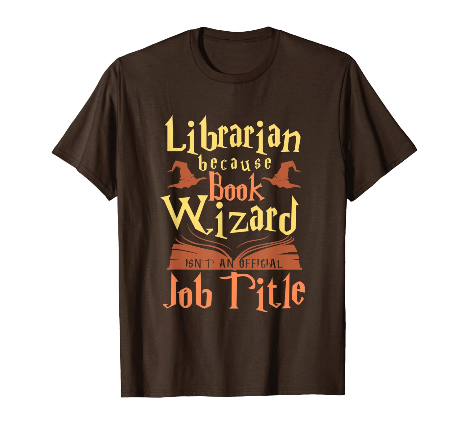 

librarian because book wizard not a job title gift t-shirt, White;black