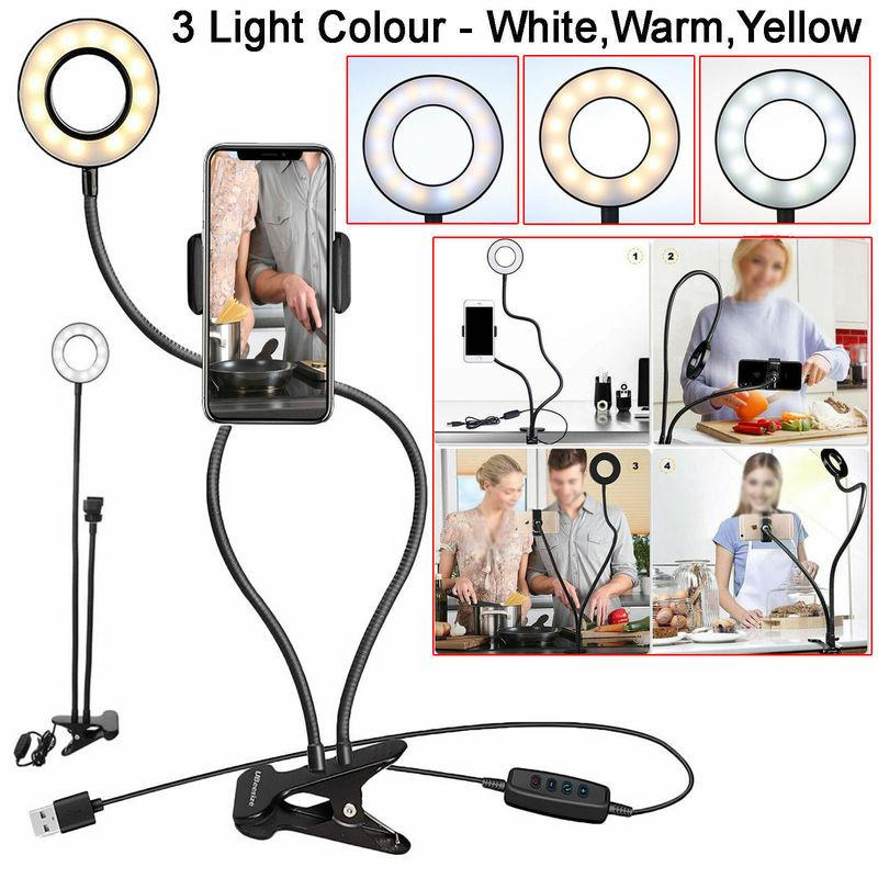

Cell Phone Mounts & Holders Holder Led Selfie Ring Light Stand For Youtube Live Stream Tripod Mobile Phones