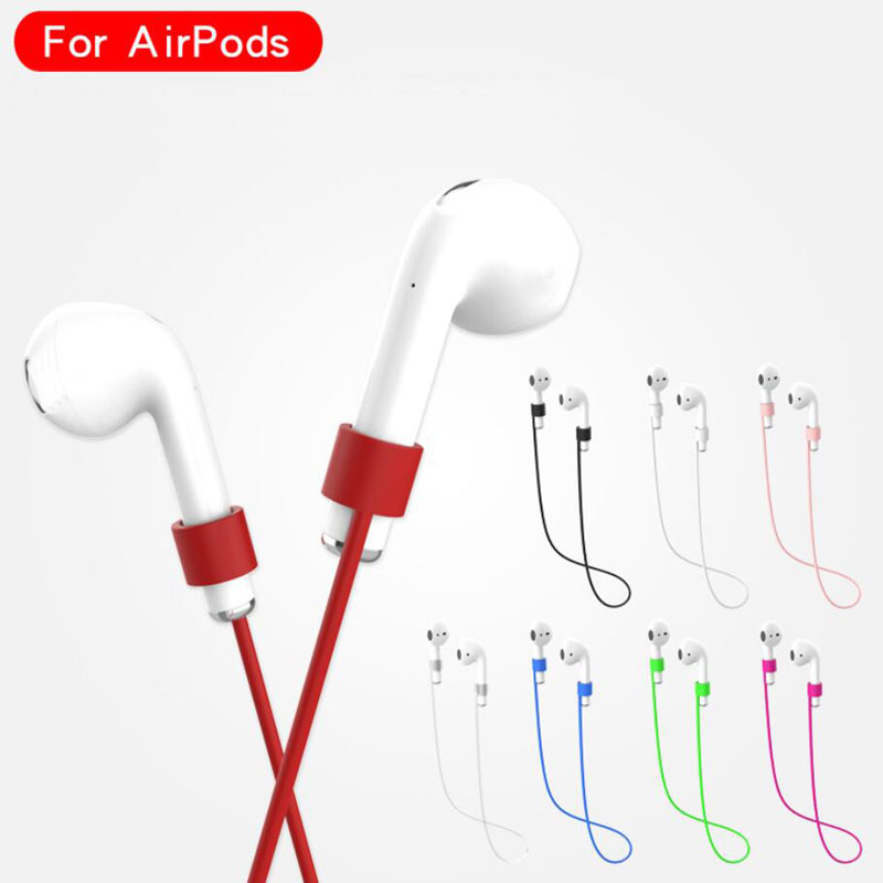 

100pcs/Lot Anti Lost Earphone Strap Stretchable String Rope for AirPods Pro Straps Soft Silicone Headset Hanging Neck Ropes AirPod 1 2 Cable Lanyard
