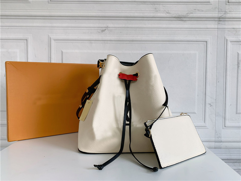 

2021 Top-quality 2-piece luxurys leather shoulder bag handbag designers style size 26 cm fashion women crossbody and purse, Beige