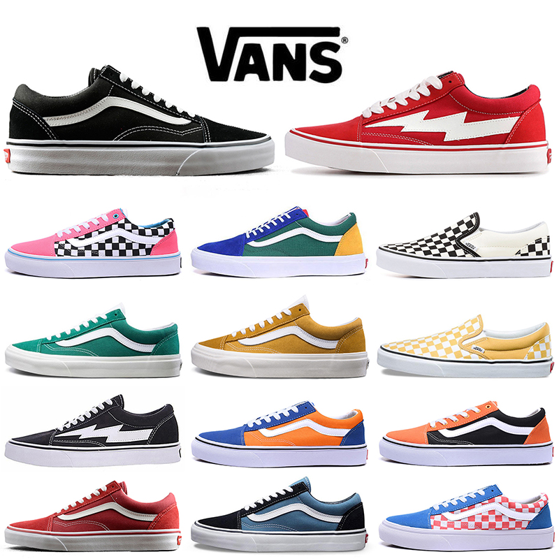 

Great Seller VAN Canvas Shoes Old Skool Fear of God Sk8 Hi Running Shoe Triple White Black Slip on Skateboard Men Women Sports Sneakers