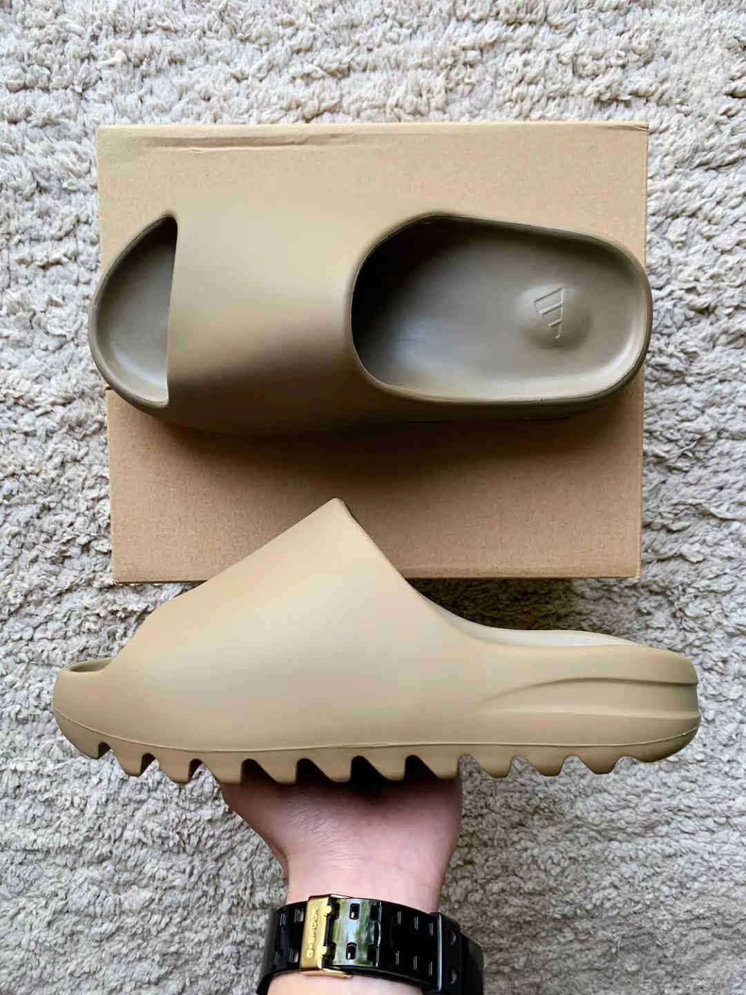 

Yeeyz Slide Bone Coconut Slippers Men's and Women's Sports, Coffee grey