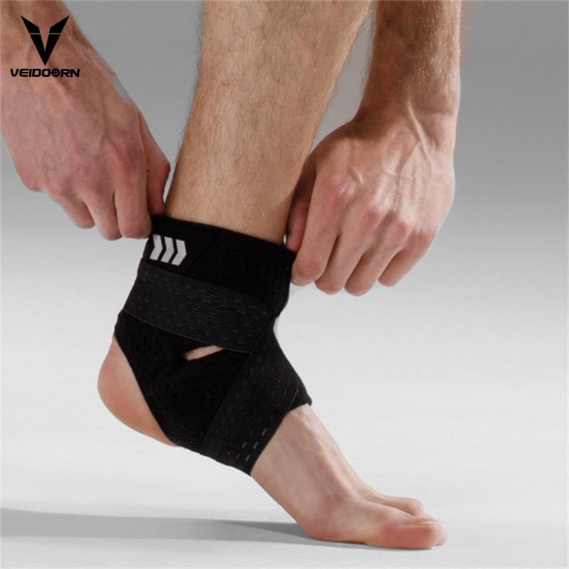 

Ankle Support Veidoorn Professional With Elastic Band Foot Protection Brace Sleeve Climbing Running Football Basketball, Black