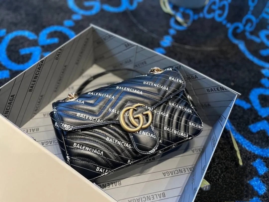 

[Genuine Leather] GGs x Paris BB Marmont designer wallets chain purse LOUISS VUTTONS LVs YSLs women fashion shoulder crossbody bags lady, Red;black