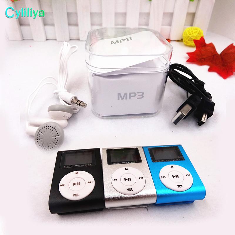 

& MP4 Players Metal LCD Screen Mp3 Music Player Portable Clip Mini With Micro TF/SD Slot + High Quality Headphones USB Cable