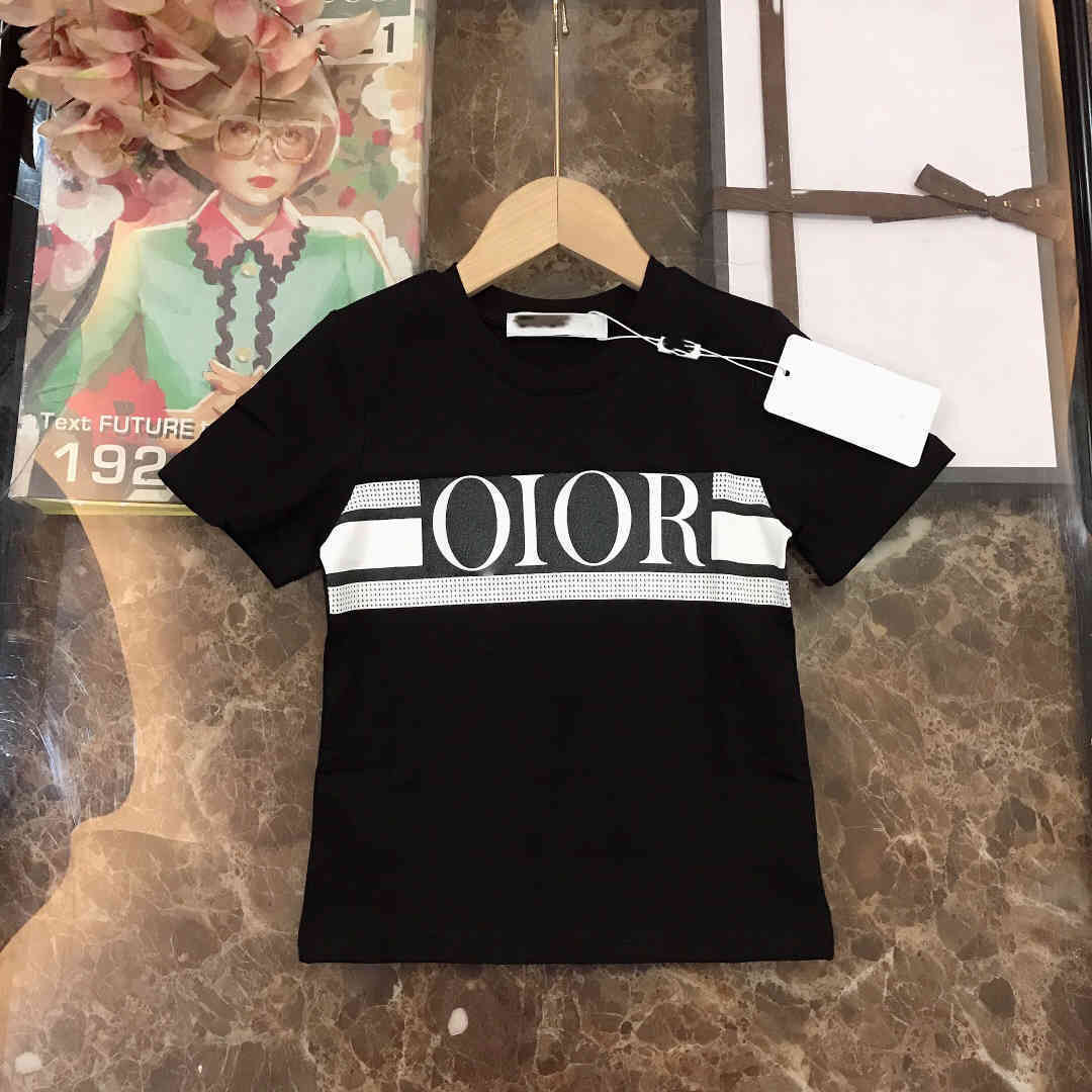 

Summer Designer boys t shirts wholesale cotton Designers Clothes Kids round neck boy polo shirts letter printing Baby Clothing 90 T-Shirt china direct, Blue