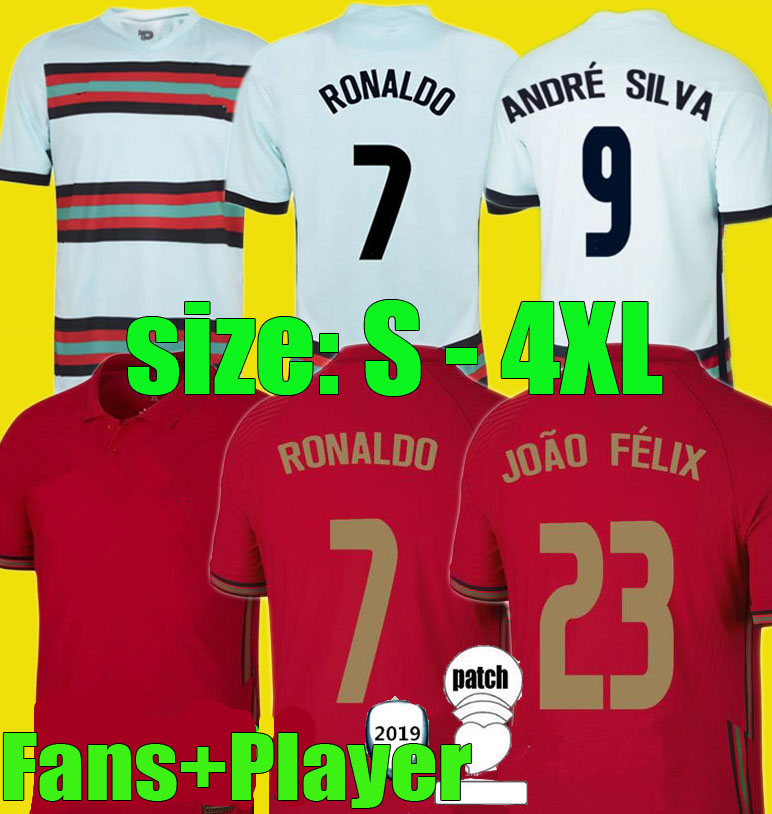 

Player Version 2021 2022 RONALDO JOAO FELIX ANDRE SILVA Soccer Jersey 21 22 B. FERNANDES BERNARDO PEPE Football Shirts fans size S - 4XL, Player version away jersey+patch