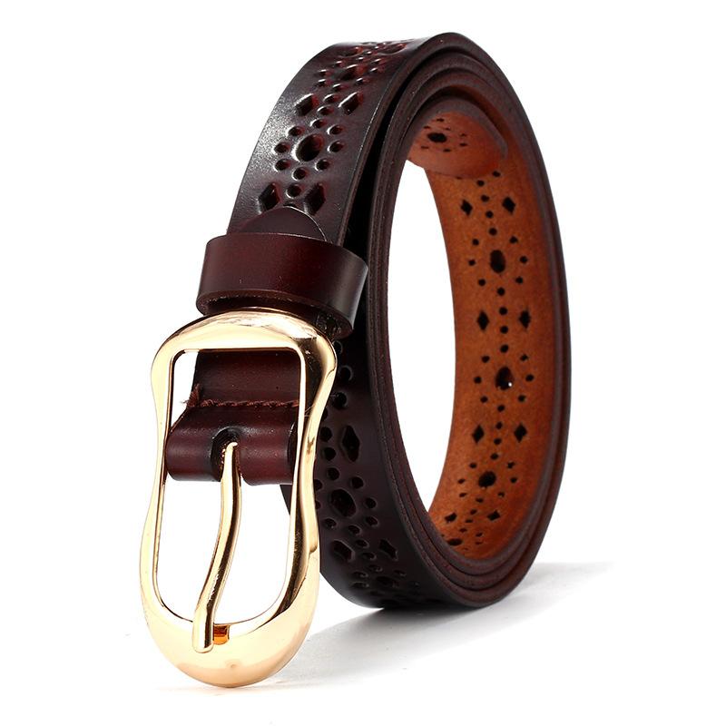 

Belts Genuine Leather For Women Second Layer Cowskin Woman Belt Vintage Pin Buckle Strap Jeans, Black;brown