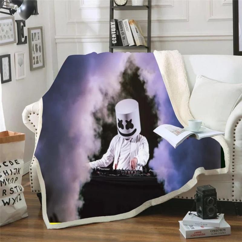 

Scarves 3D Print Rectangle Sherpa Blanket Wearable Throw FJ55