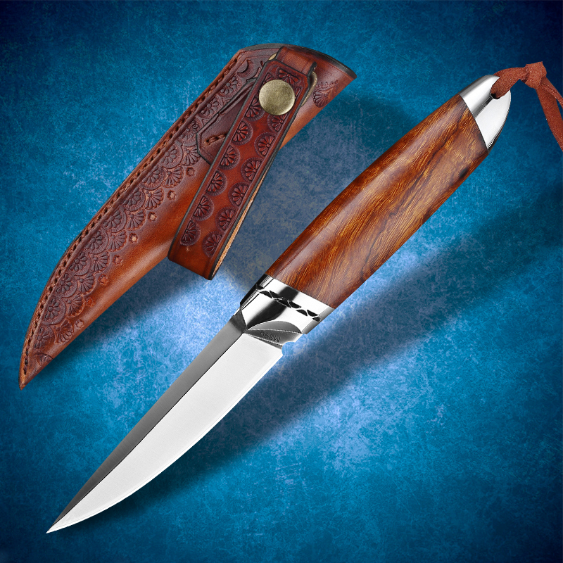 

Outdoor M390 Powder Steel Straight Knife Camping Hunting Survival Fixed Blade Tactical Equipment and Sheath High Hardness Sharp EDC Utility