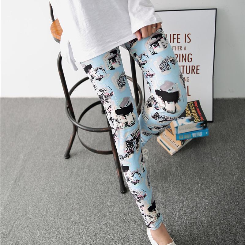 

Women's Leggings Sexy Spring Floral Printing Women Lady's Casual Stretched Breathable Elastic Trousers Summer Legging Leggins