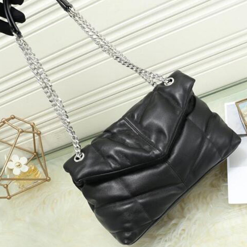

shoulder bag designer handbag Organizer Satchel square chain leather lady's large capacity high quality sewing messenger