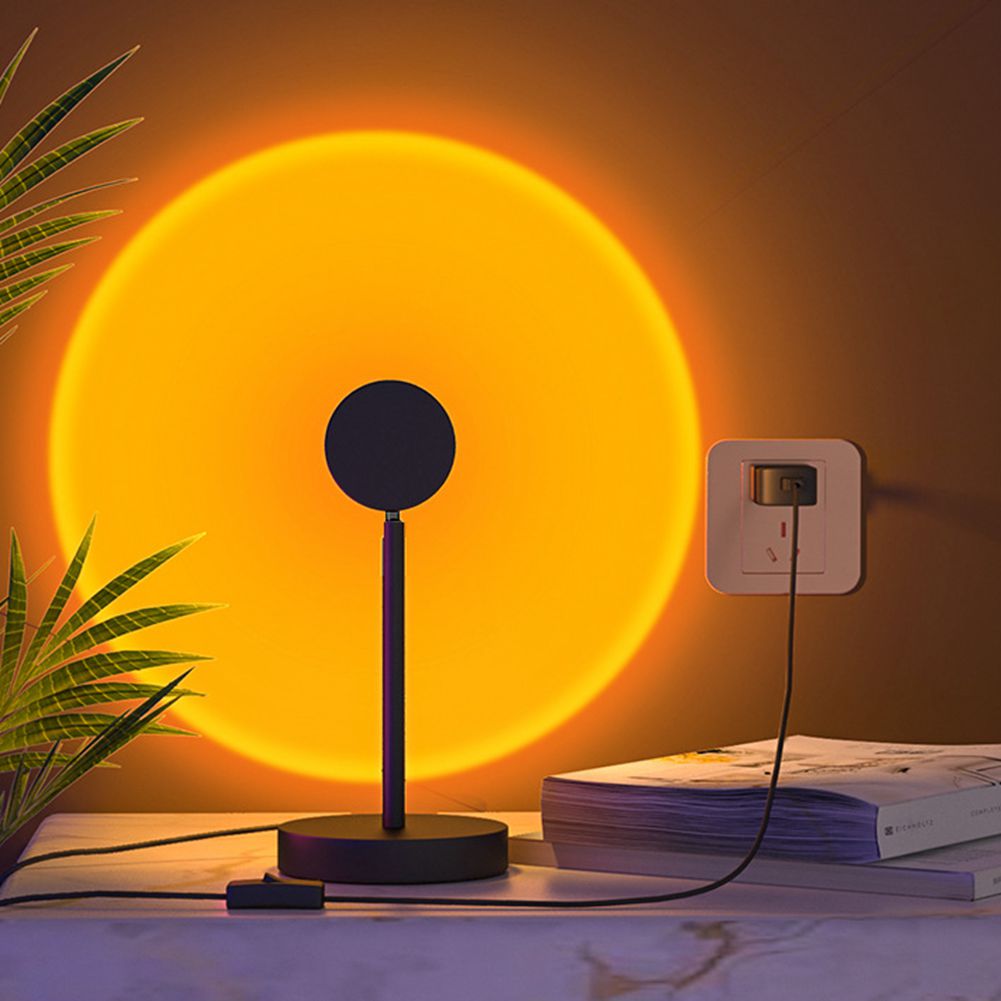 

4pcs Projector Lamps Party Supplies Sunset Lamp Projection Sunsets Lighting USB LED Effects Projectors Night Lights Romantic Visual Ambient Light