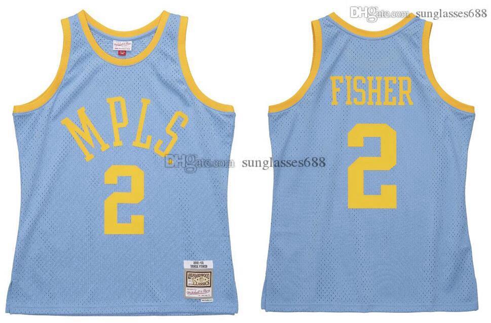 

Stitched Derek Fisher Jersey S-6XL Mitchell & Ness 2001-02 Mesh Hardwoods Classics retro basketball jerseys Men Women Youth