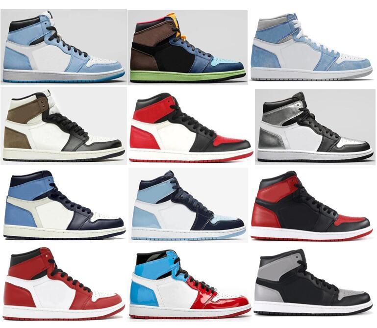 

1 Hyper Royal University Blue Top 3 Dark Mocha Basketball Shoes Men 1s Bred Toe Chicago Twist Bio Hack Fearless Silver Toe Shadow Obsidian
