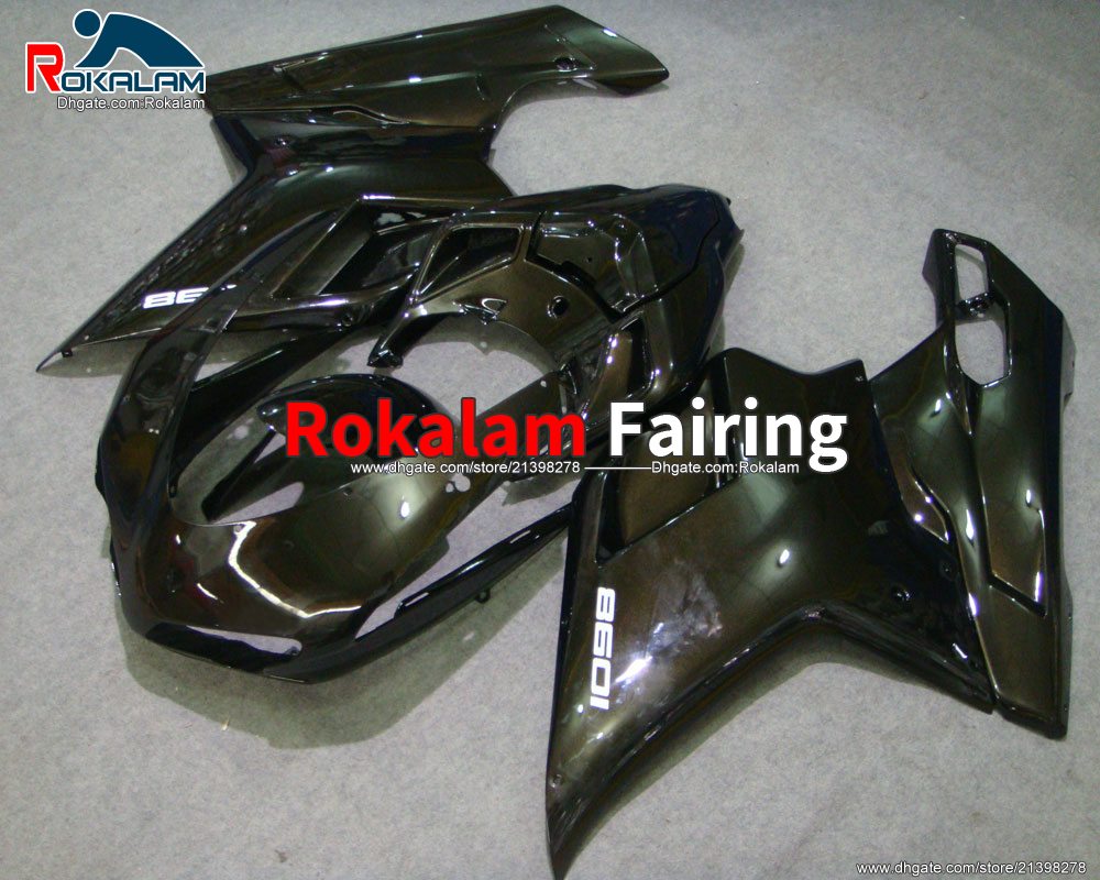 

Gloss Black Fairing For Ducati 848 1098 1098S 2007 2008 2009 2010 2011 Shell Kit 848 1098 1198s 07-11 Street Bike Fairings (Injection Molding), Customize