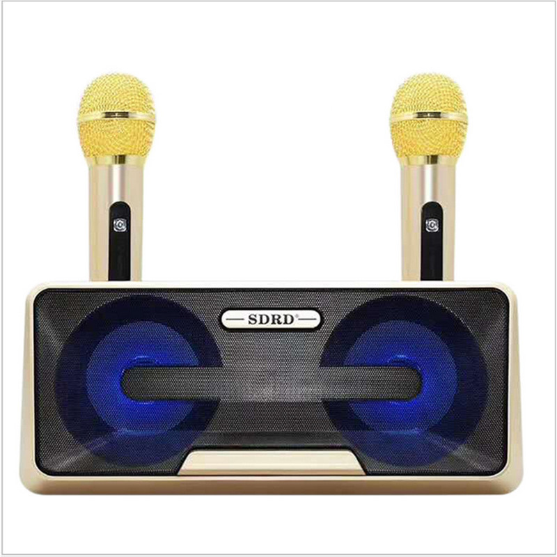 

SD301 Bluetooth Speaker Family KTV Sing Bar One Handheld Microphone Chorus Karaoke Card FM