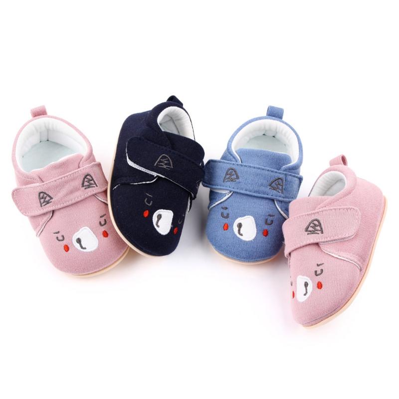 

First Walkers Infant Shoes Soft Sole Cartoon Bear Sneaker Baby Girls Boys Shoe Toddler Prewalker Born Cozy Walker Crib 0-18M