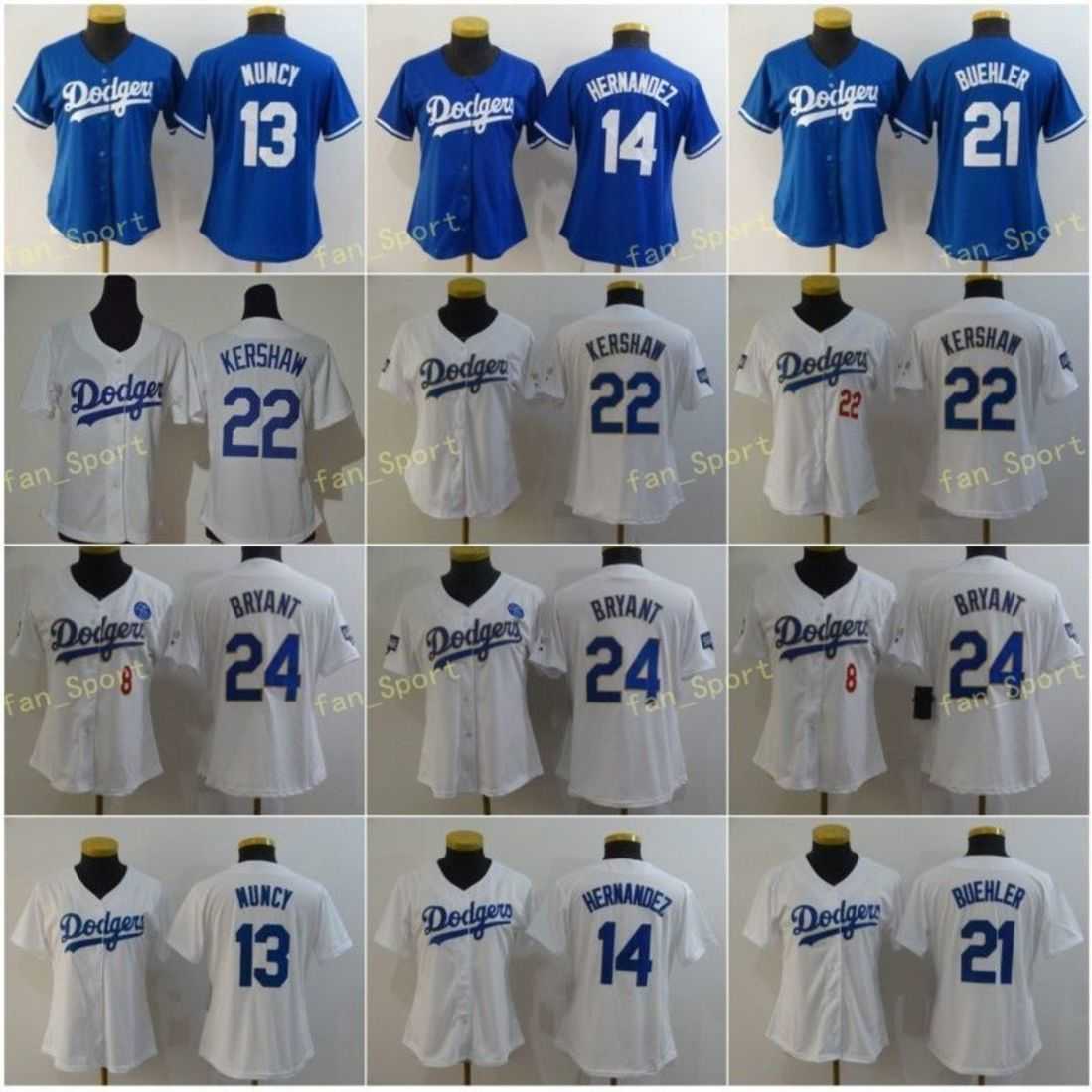 

Women Gold Program Baseball Jerseys 13 Max Muncy 14 Enrique Hernandez 21 Walker Buehler 22 Clayton Kershaw 24 Bryant Blue White Stitched, Blue;black