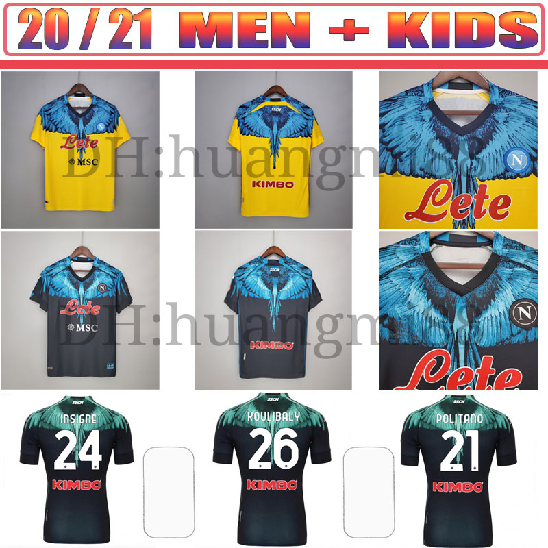 

20 21 Napoli soccer jersey Naples football shirt 2021 KOULIBALY camiseta de fútbol INSIGNE Maradona maillot foot MERTENS camisa