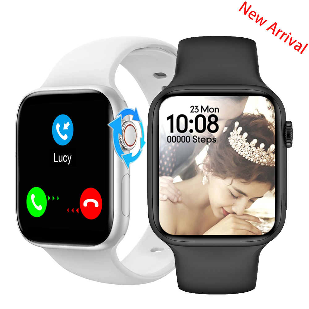 

New Iwo Smartwatch Women Men Digital Wristwatches Ip68 Waterproof Sport Fitness Custom Wallpaper Answer Call Smart Watch W506g, White