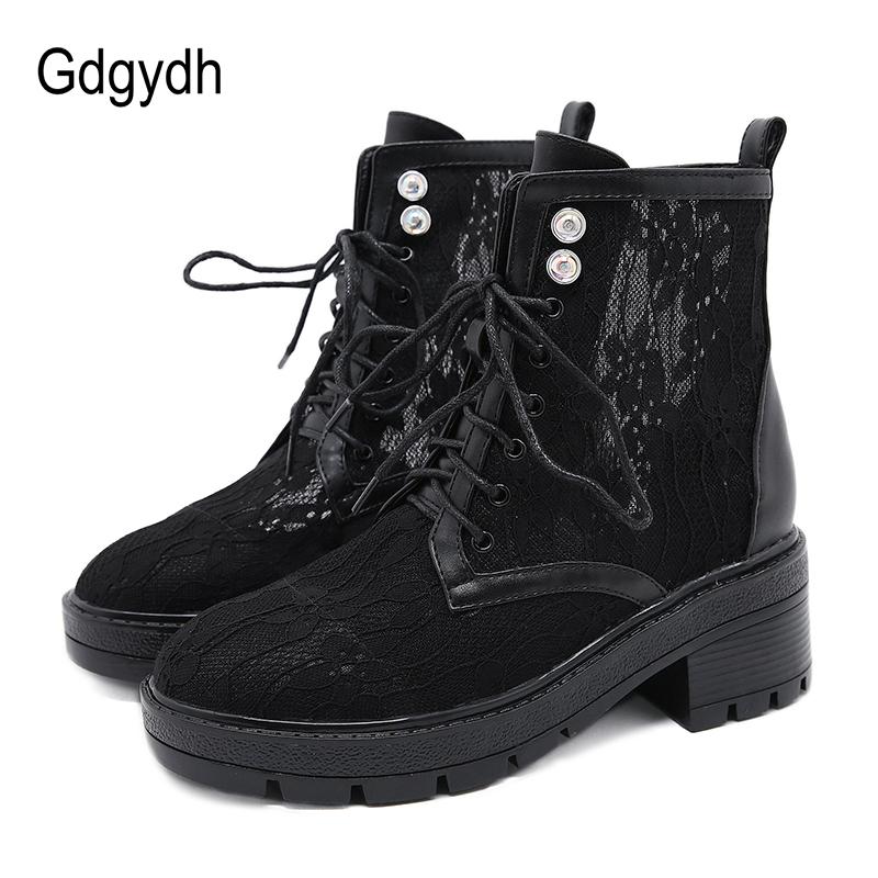 

Boots Gdgydh Transparent Heels Designer Women Luxury Mid Heel Lace Up Flowers Platform Chunky Motorcycle For White, Black