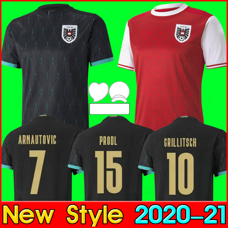 

New 2020 Austria HOME soccer jersey 20 21 DAVID ALABA 2021HOME AWAY Arnautovic Sabitzer Grillitsch camisetas Football Shirt, Black;yellow