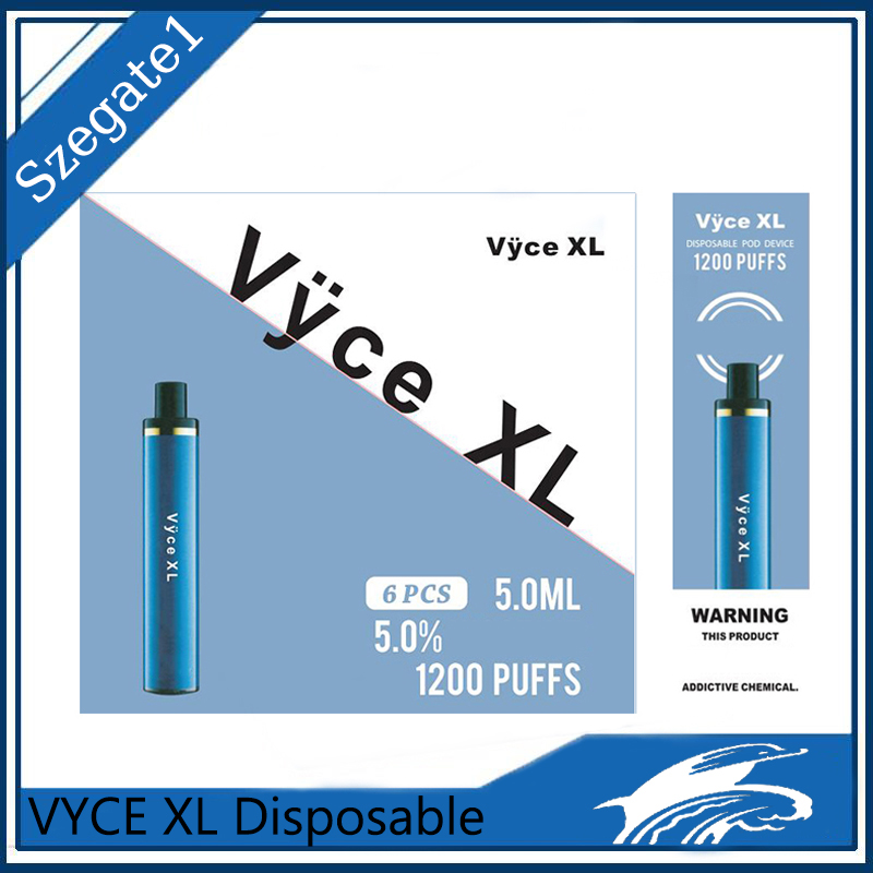 

Vyce XL disposable 8 colors 1200 Puffs e cigarettes Device Vape Pen Starter Kits 950mAh Battery 5.0ml Cartridge