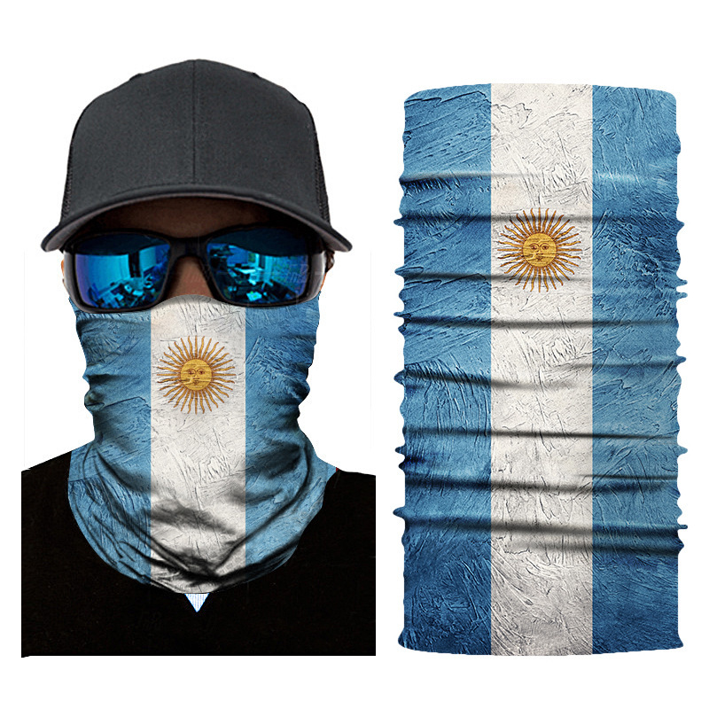 

World Cup FLAG SCARF outdoor riding magic scarf Belgium Poland France Argentina Russia, Ac160