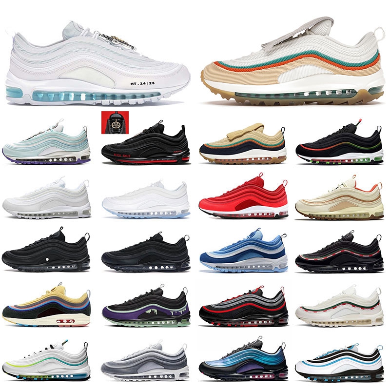 

97 Golf NRG Mens Womens Running Shoes Mschf Lil Nas x Satan Luke inri jesus White Ice Black Bullet Glitter Sean Wotherspoon Men Women Sports Sneakers Trainers, 36-40 barely rose