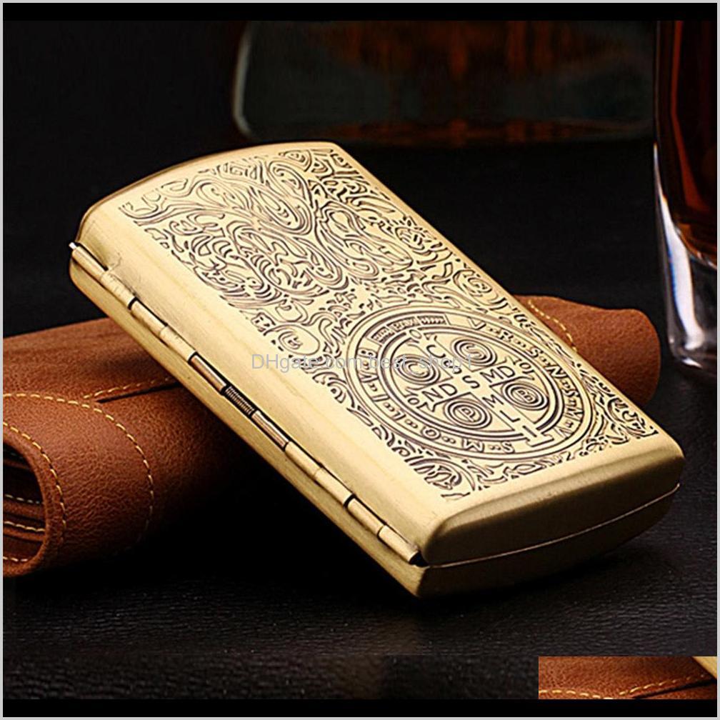 

Cases Smoking Accessories Household Sundries Home Garden Drop Delivery 2021 Team Pistol Pure Brass Constantine Case Can Hold 12 Pcs Regular S