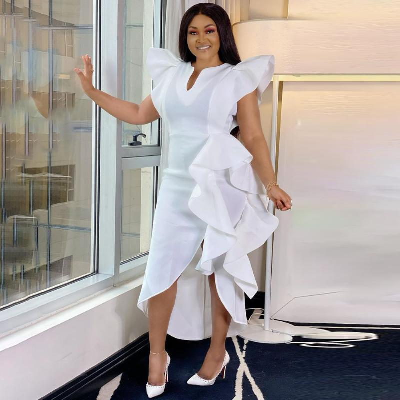 

Ethnic Clothing MD Kaftan Dresses For Women 2022 African Fashion Elegant Dinner Gowns Ruffle Sleeveless Robe Boubou Dubai Vestidos Africanos