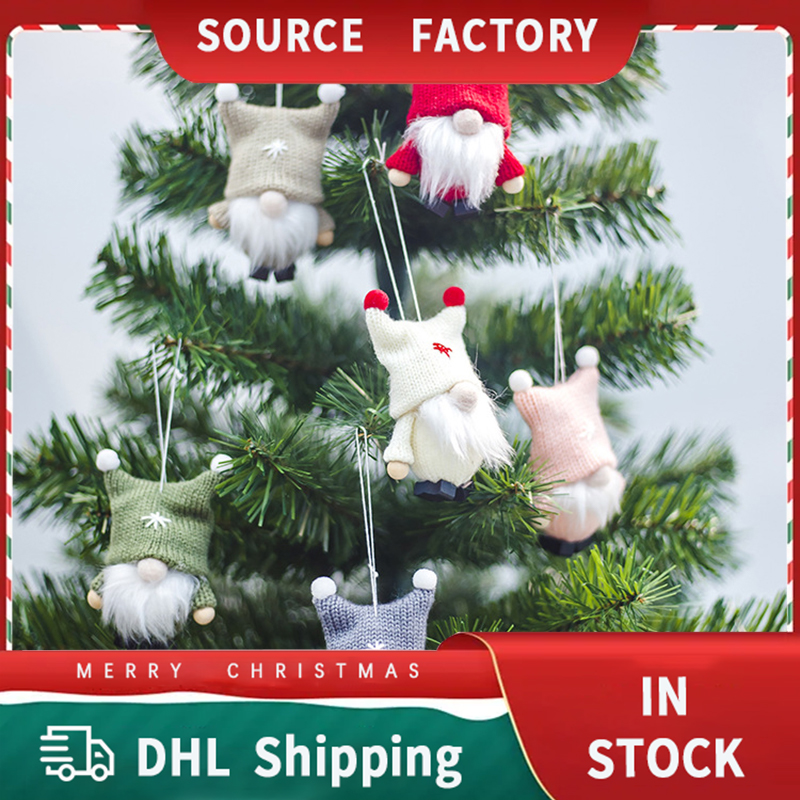 

New Christmas Ornaments Made Of Woolen Yarn For Faceless Dolls Christma Doll Pendant Party Supplies Festive Gift Mixed Colors