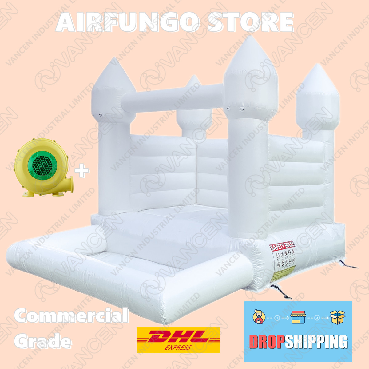 

Inflatable Bouncers Playhouse Wholesale Air Bounce Jumping Inflatable Wedding Castle White Bounce House With Ball Pit For Kids Moonwalk Party Celebration