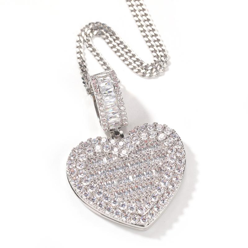 

Pendant Necklaces Large Flip Love Po Diy Personalized Customized Couple Necklace