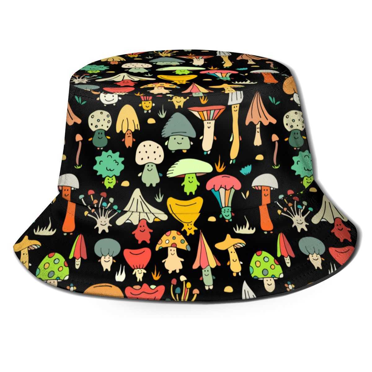 

NOISYDESIGNS Adult Bucket Hats Fisherman Hat Fishing Hat Summer Colourful Mushrooms Printed Caps Hip Hop Creative Men Women H0828, 299005120