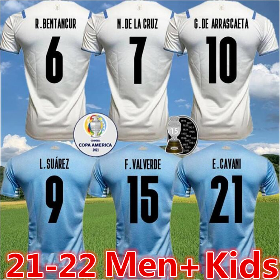 

2021 2022 Uruguay Copa America 21 22 Home and away L.suarez E.cavani F. Valverde N. Nandez JMGimenez Maillots camiseta Camisa de futebol jersey football shirt, Blue