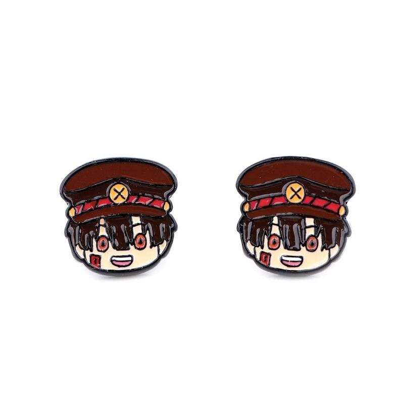 

Stud Japanese Anime Toilet Bound Hanako Kun Earrings Accessories Figue Yugi Amane Alloy Ear Rings For Women Men Jewelry Wholesale, Golden;silver