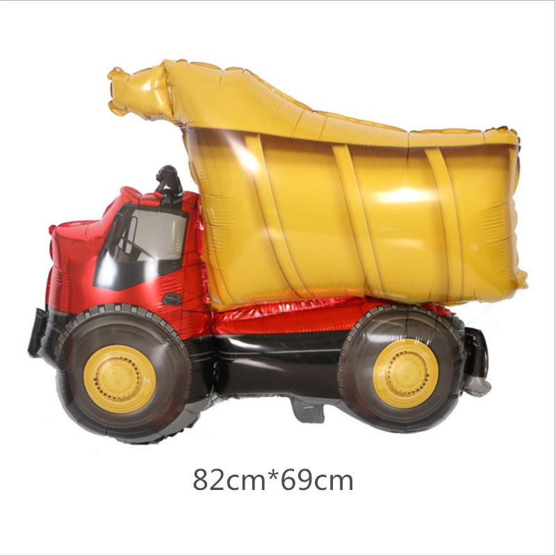 Party Decoration 1PCS Cartoon Car Fire Truck Aluminum Film Train Balloon Globos Children Gift Birthday-image-745831214
